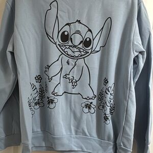 Blue Graphic Sweatshirt with Cartoon Character